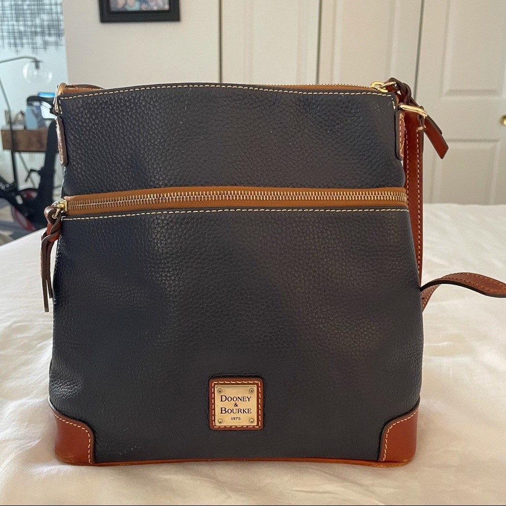 Dooney & Bourke Leather Crossbody Bag, Navy